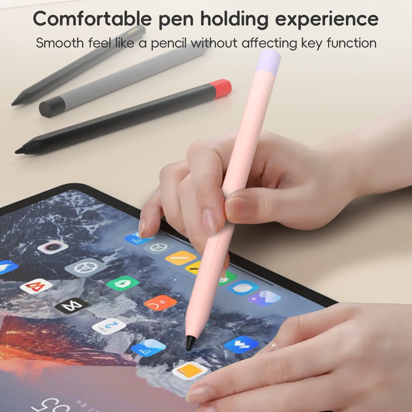 For Xiaomi Focus Pen III Stylus Pen Contrast Color Silicone Protective Case(Grey)