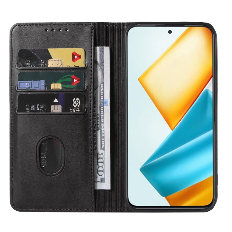 For Honor 90 GT Magnetic Closure Leather Phone Case(Black)