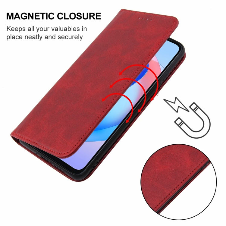 For Honor Play 40C/ X5 Plus Magnetic Closure Leather Phone Case(Red)