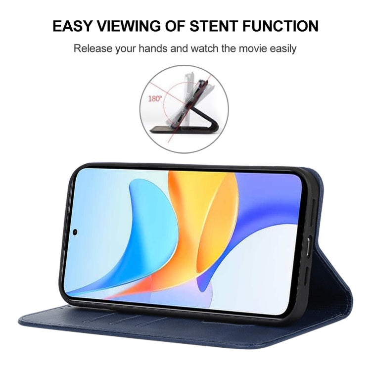 For Honor Play 50 Plus Magnetic Closure Leather Phone Case(Blue)