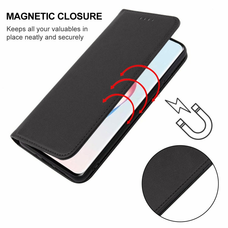 For Honor X9b / Magic6 Lite 5G Magnetic Closure Leather Phone Case(Black)