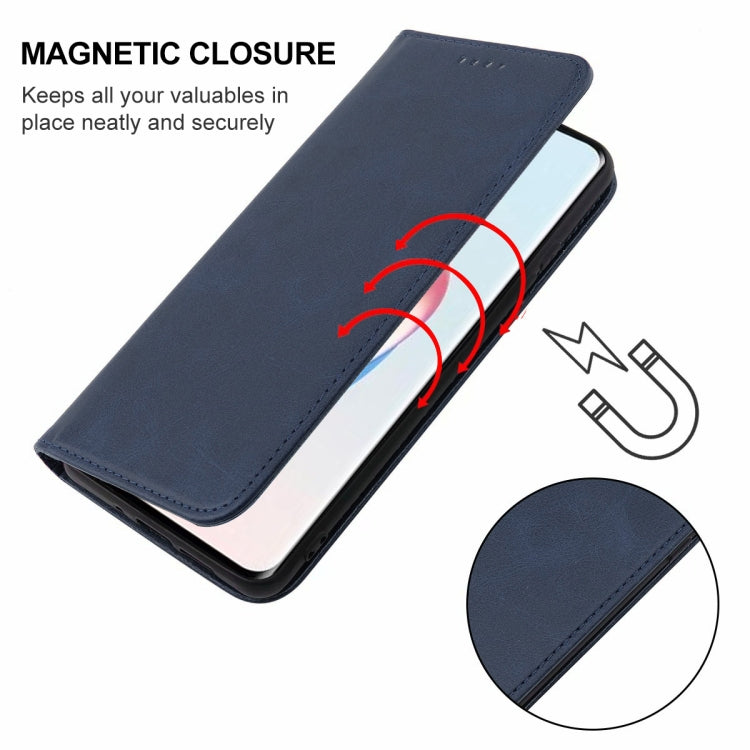 For Honor X9b / Magic6 Lite 5G Magnetic Closure Leather Phone Case(Blue)