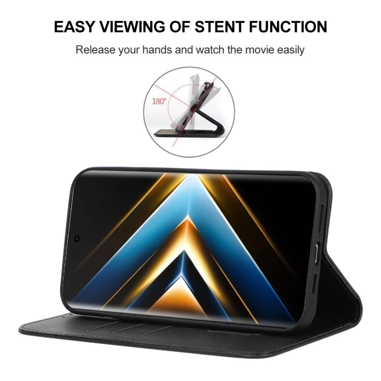 For Honor X50 GT Magnetic Closure Leather Phone Case(Black)