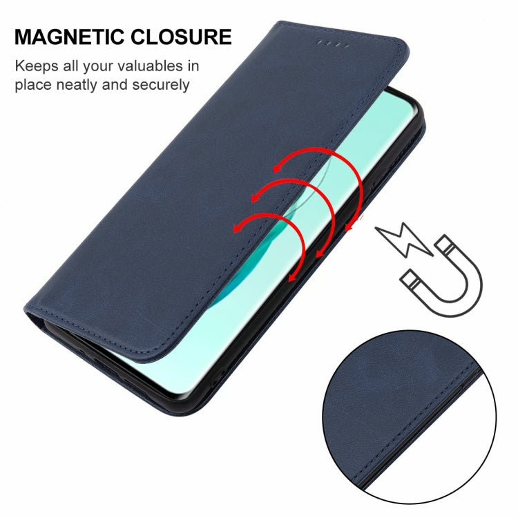 For Honor X50 Pro Magnetic Closure Leather Phone Case(Blue)