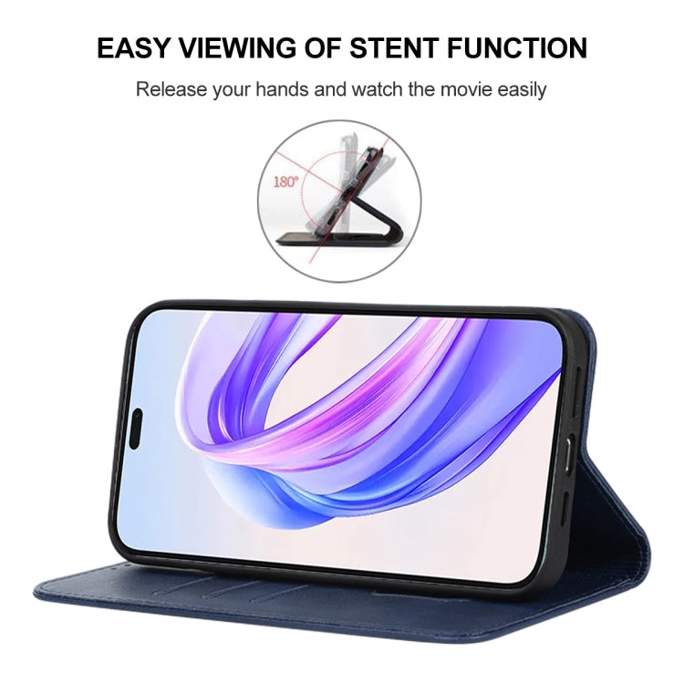 For Honor X50i+ Magnetic Closure Leather Phone Case(Blue)