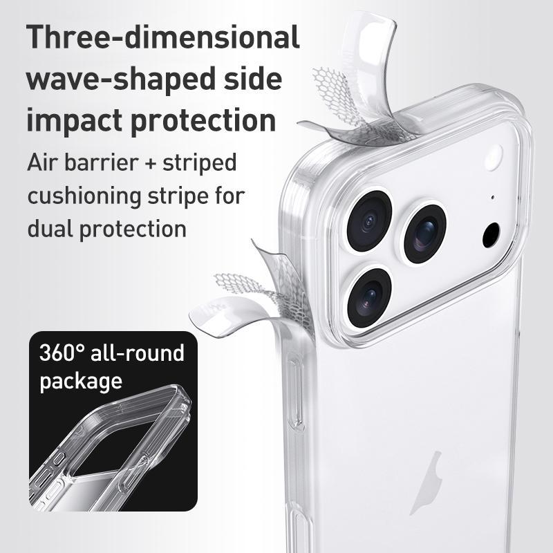 Compatible with iPhone 18 Pro Max ZGA Clear TPU Shockproof Phone Case - Transparent