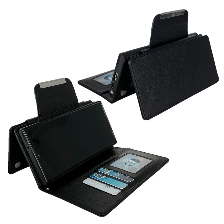 For Samsung Galaxy S24 5G Multifunctional 7-Card Wallet Leather Phone Case(Black)