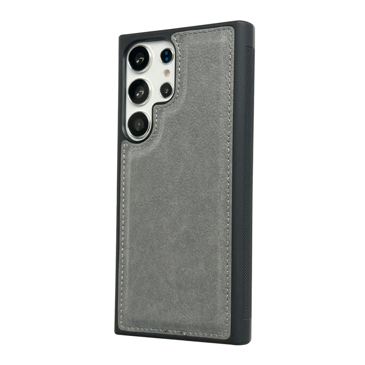 For Samsung Galaxy S24 5G Cowhide Texture Back Cover Phone Case(Grey)