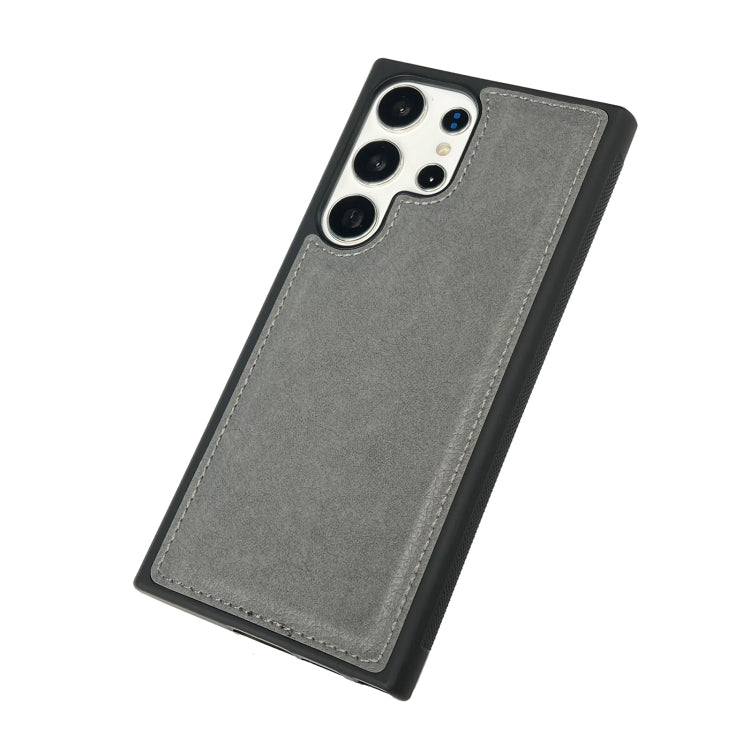 For Samsung Galaxy S24 5G Cowhide Texture Back Cover Phone Case(Grey)