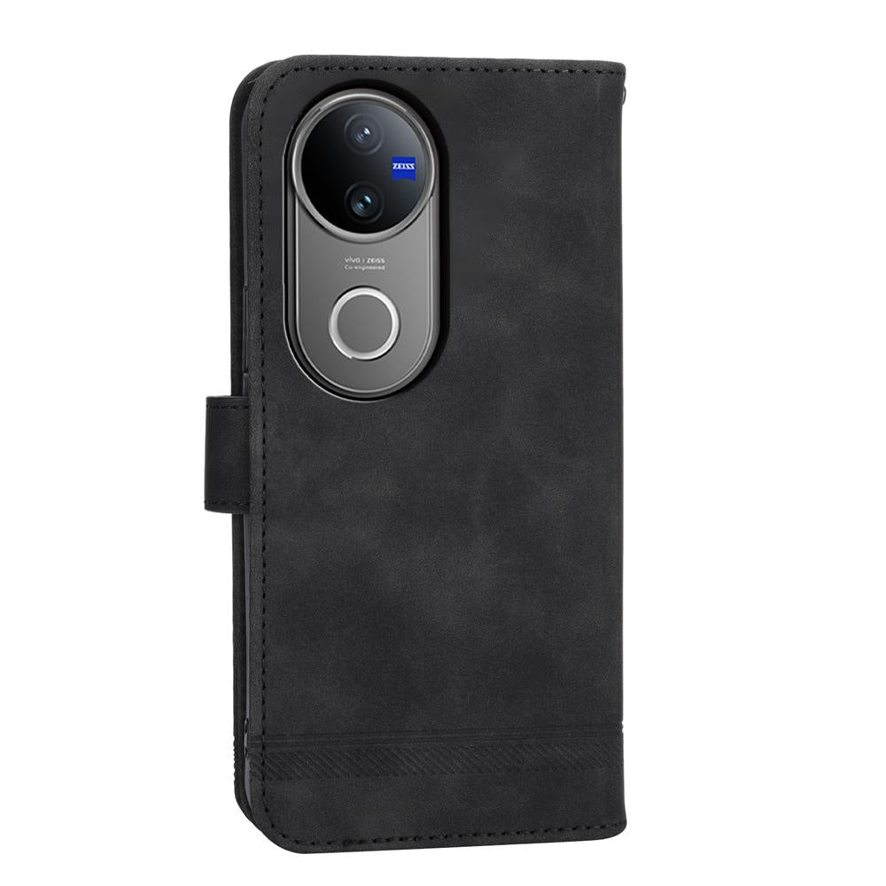 For vivo V50 Dierfeng Dream Line TPU Hybrid PU Leather Phone Case(Black)