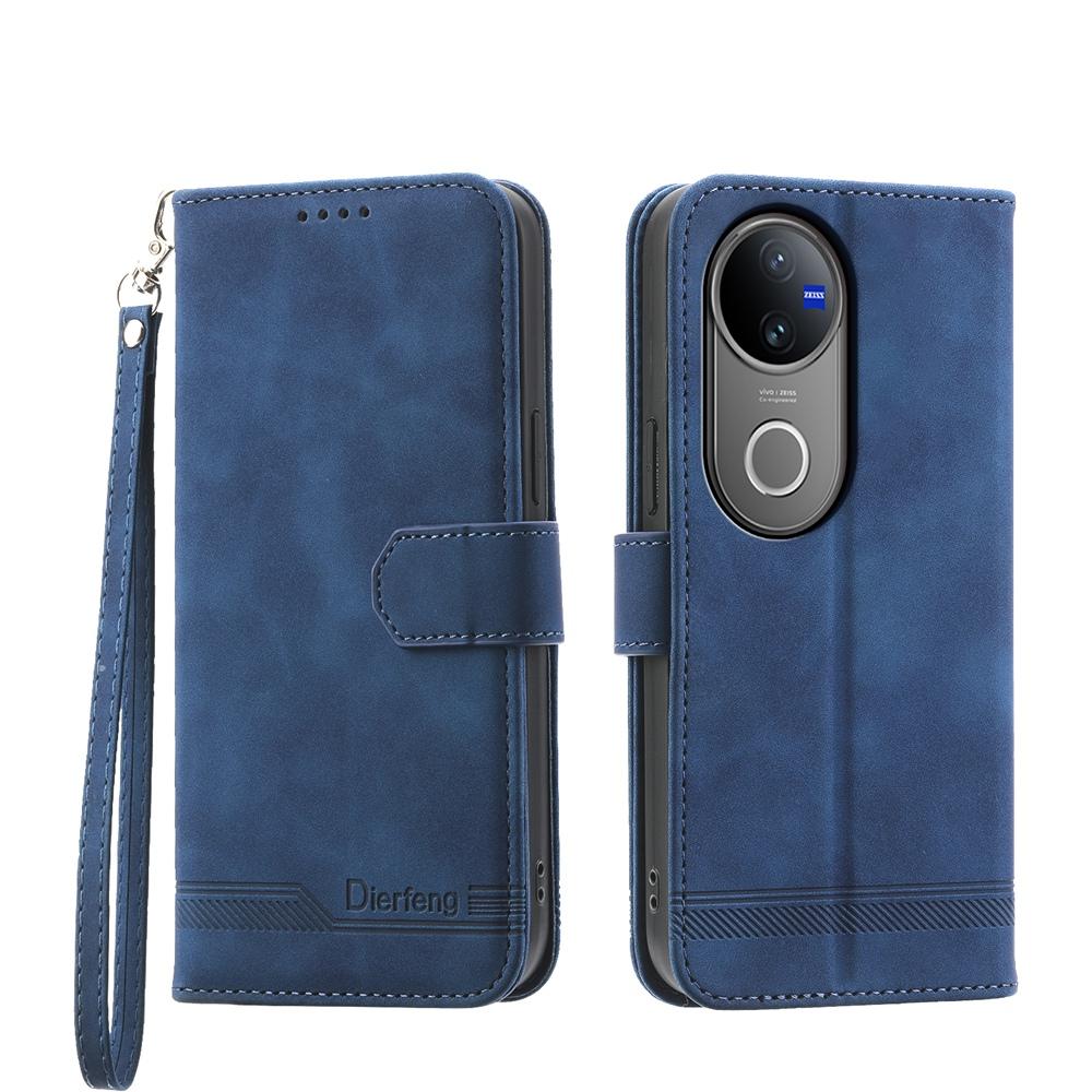 For vivo V50 Dierfeng Dream Line TPU Hybrid PU Leather Phone Case(Blue)