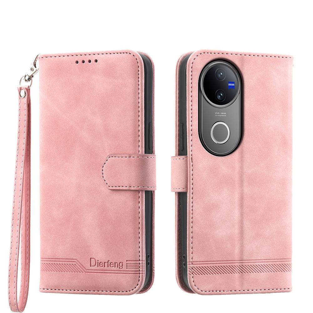 For vivo V50 Dierfeng Dream Line TPU Hybrid PU Leather Phone Case(Pink)