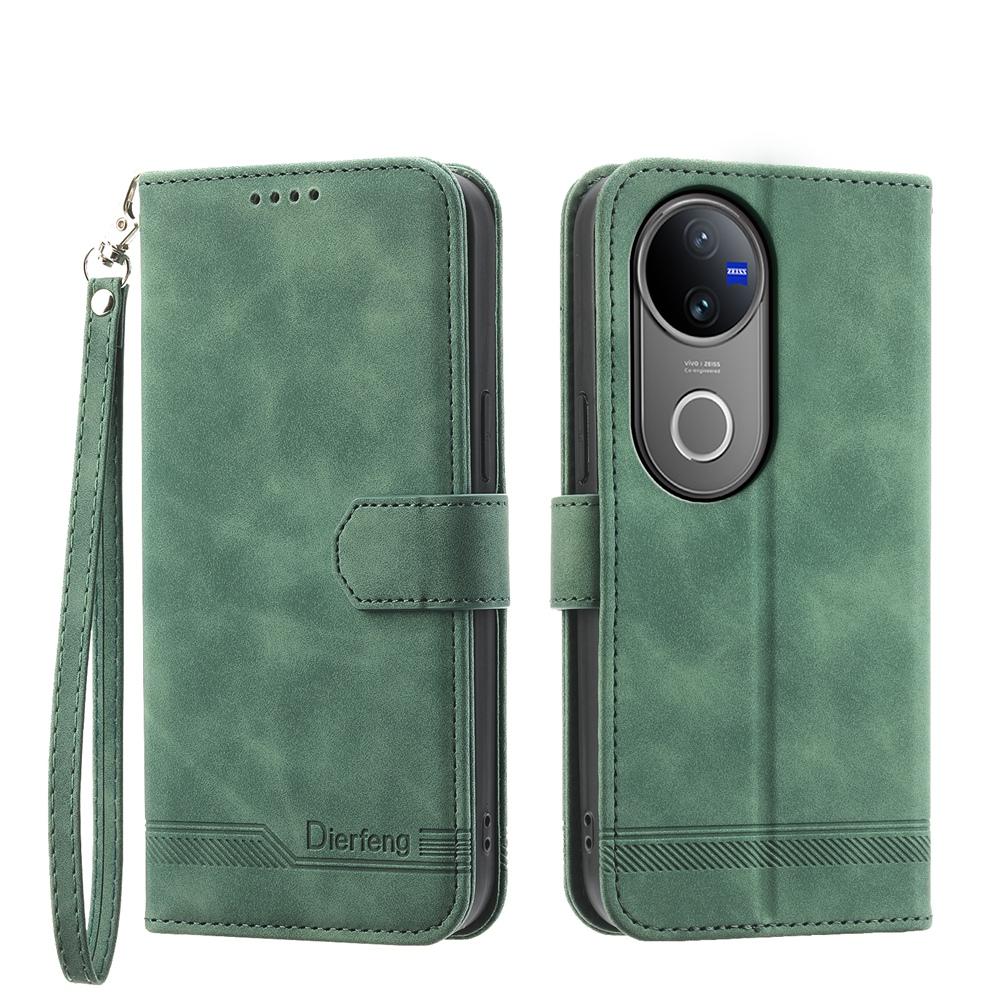 For vivo V50 Dierfeng Dream Line TPU Hybrid PU Leather Phone Case(Green)