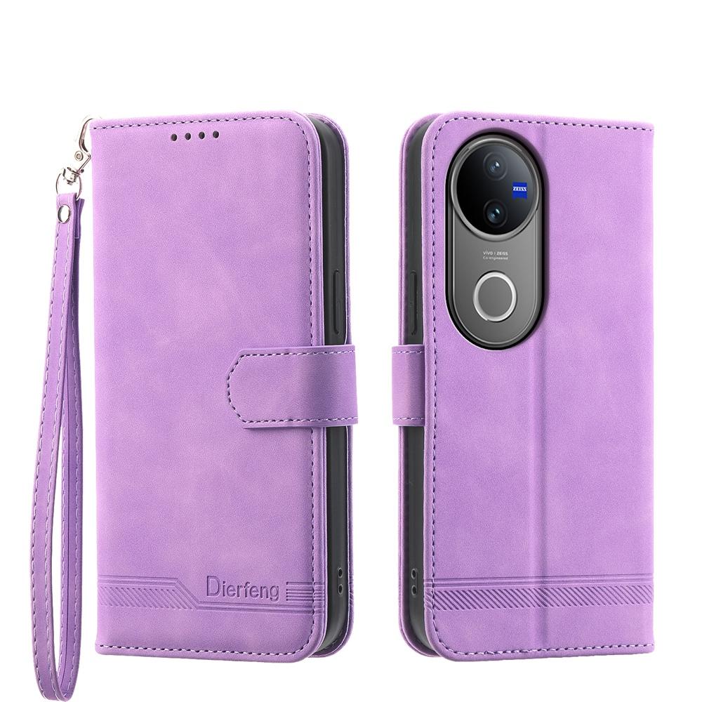 For vivo V50 Dierfeng Dream Line TPU Hybrid PU Leather Phone Case(Purple)