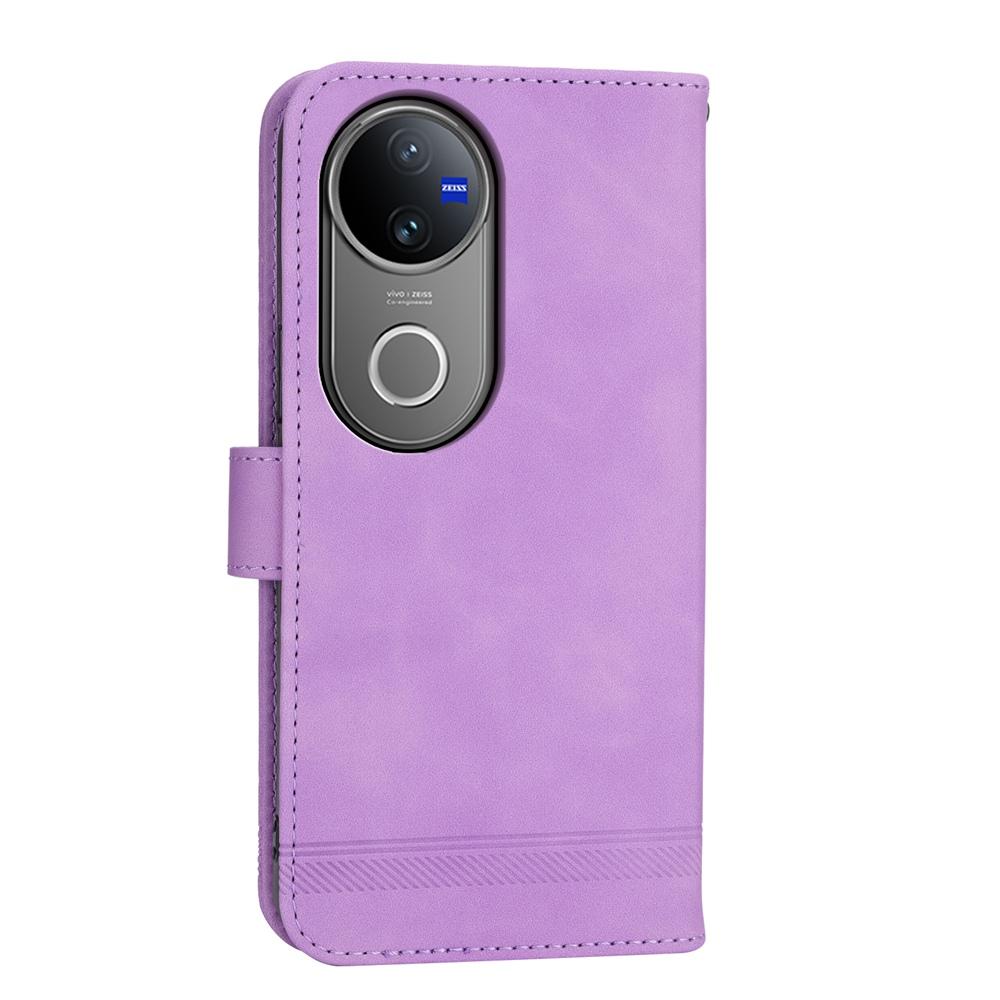 For vivo V50 Dierfeng Dream Line TPU Hybrid PU Leather Phone Case(Purple)