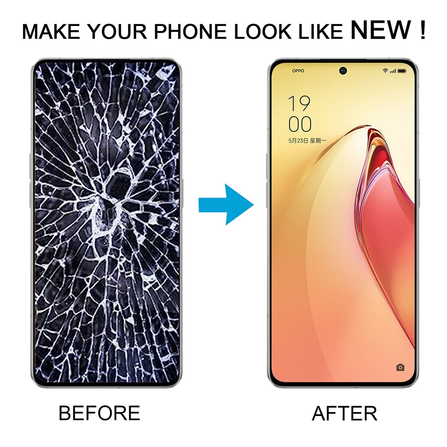 For OPPO Reno8 Pro+ TFT Material OEM LCD Screen with Digitizer Full Assembly