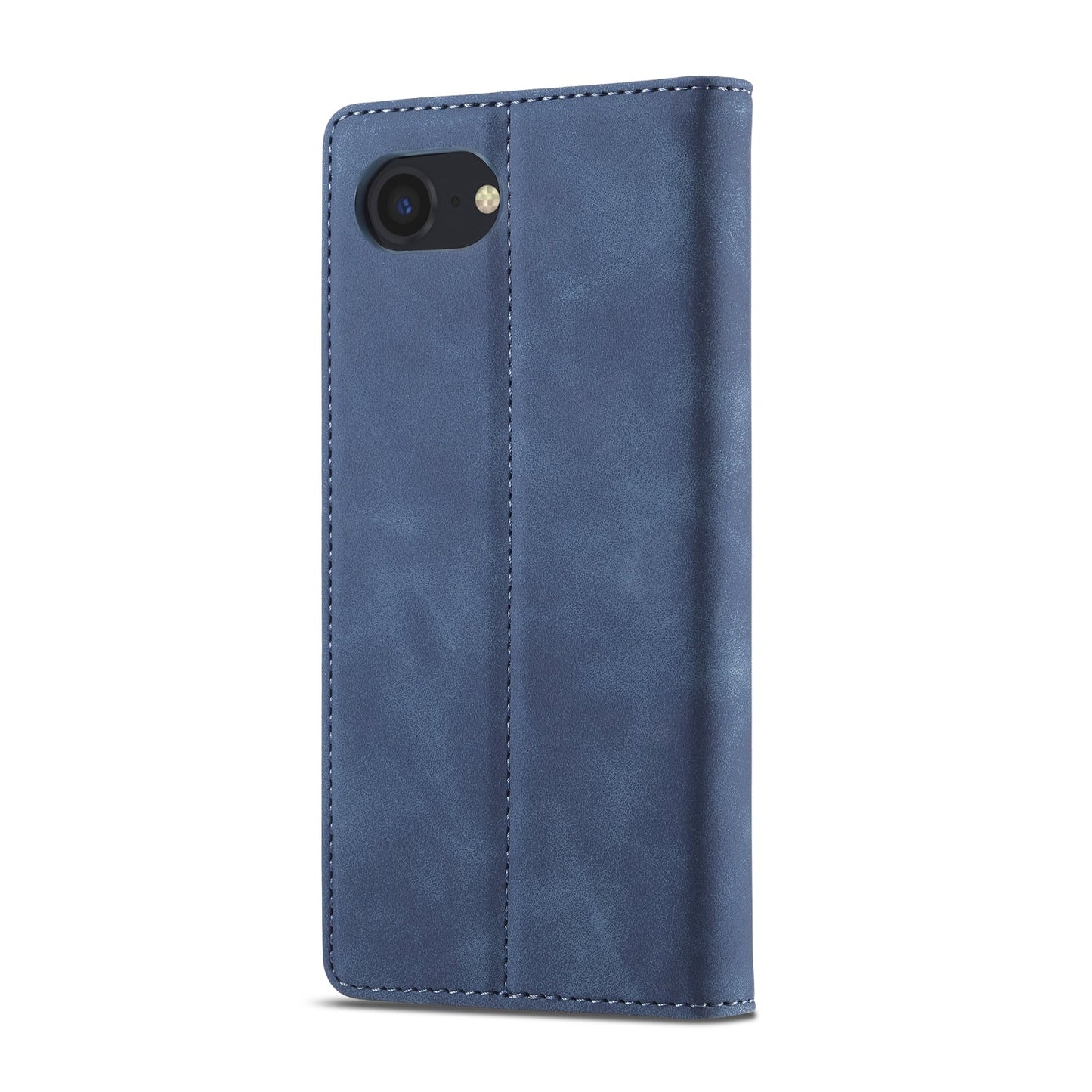 For iPhone 16e LC.IMEEKE Strong Magnetism Microfiber Leather Phone Case(Blue)