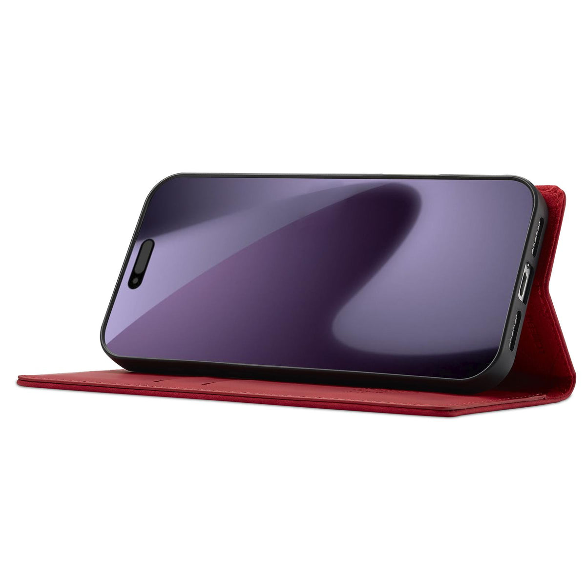 Compatible with iPhone 18 Pro Max & 17 Pro Max LC.IMEEKE Strong Magnetism Microfiber Leather Phone Case - Red