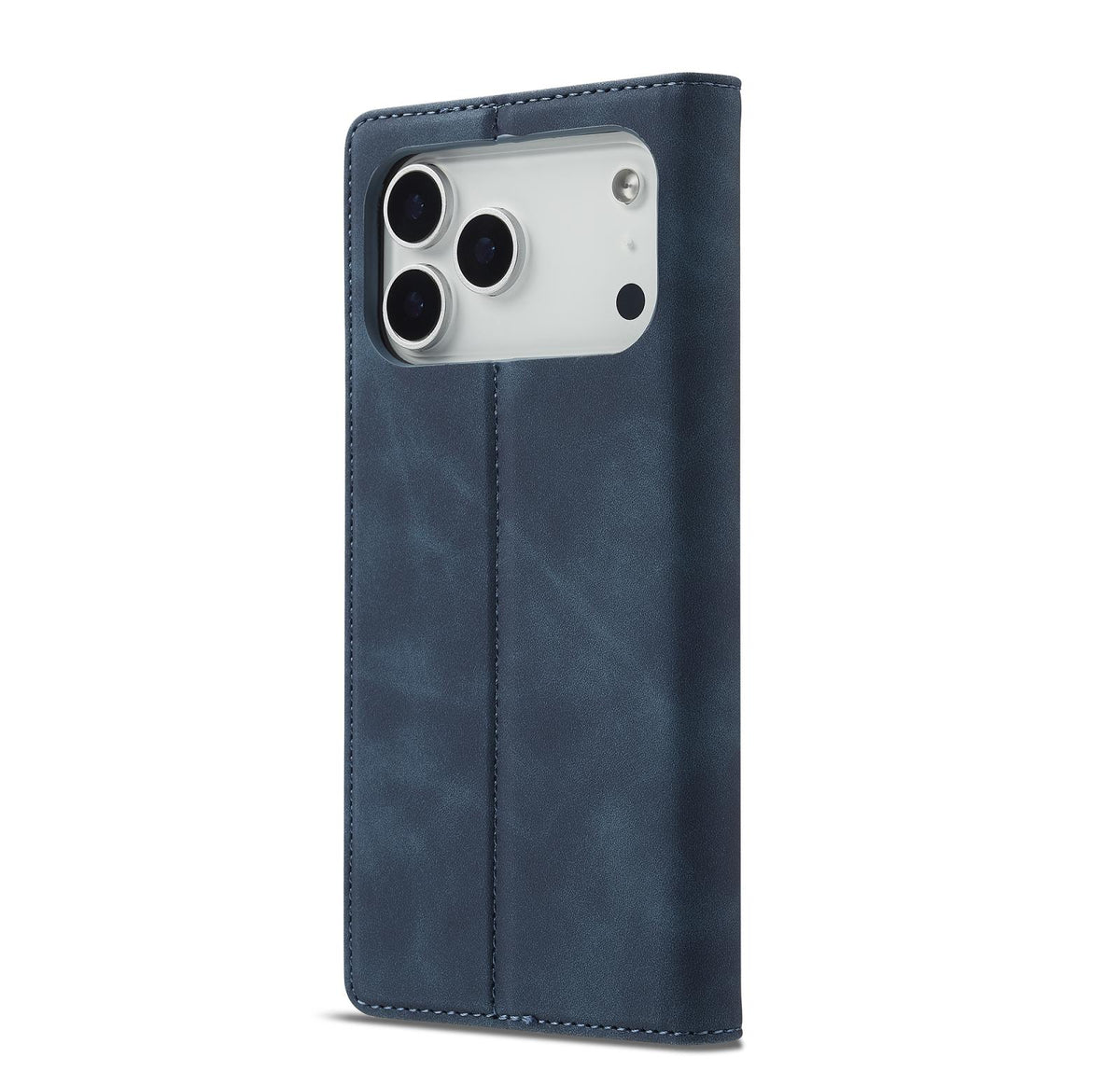 Compatible with iPhone 18 Pro Max & 17 Pro Max LC.IMEEKE Strong Magnetism Microfiber Leather Phone Case - Blue