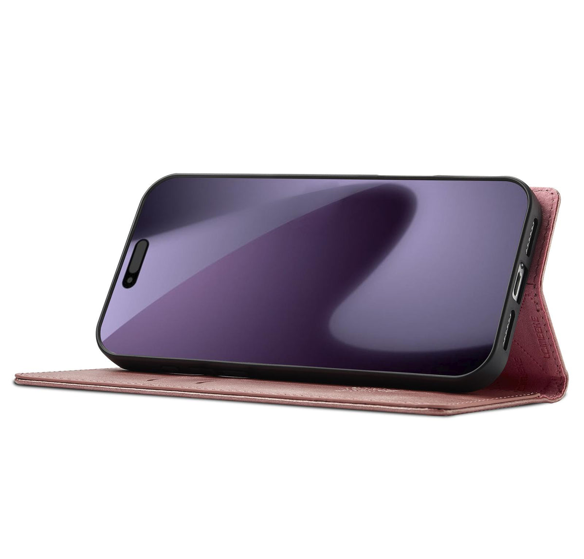 Compatible with iPhone 18 Pro & 17 Pro LC.IMEEKE Strong Magnetism Microfiber Leather Phone Case - Rose Gold