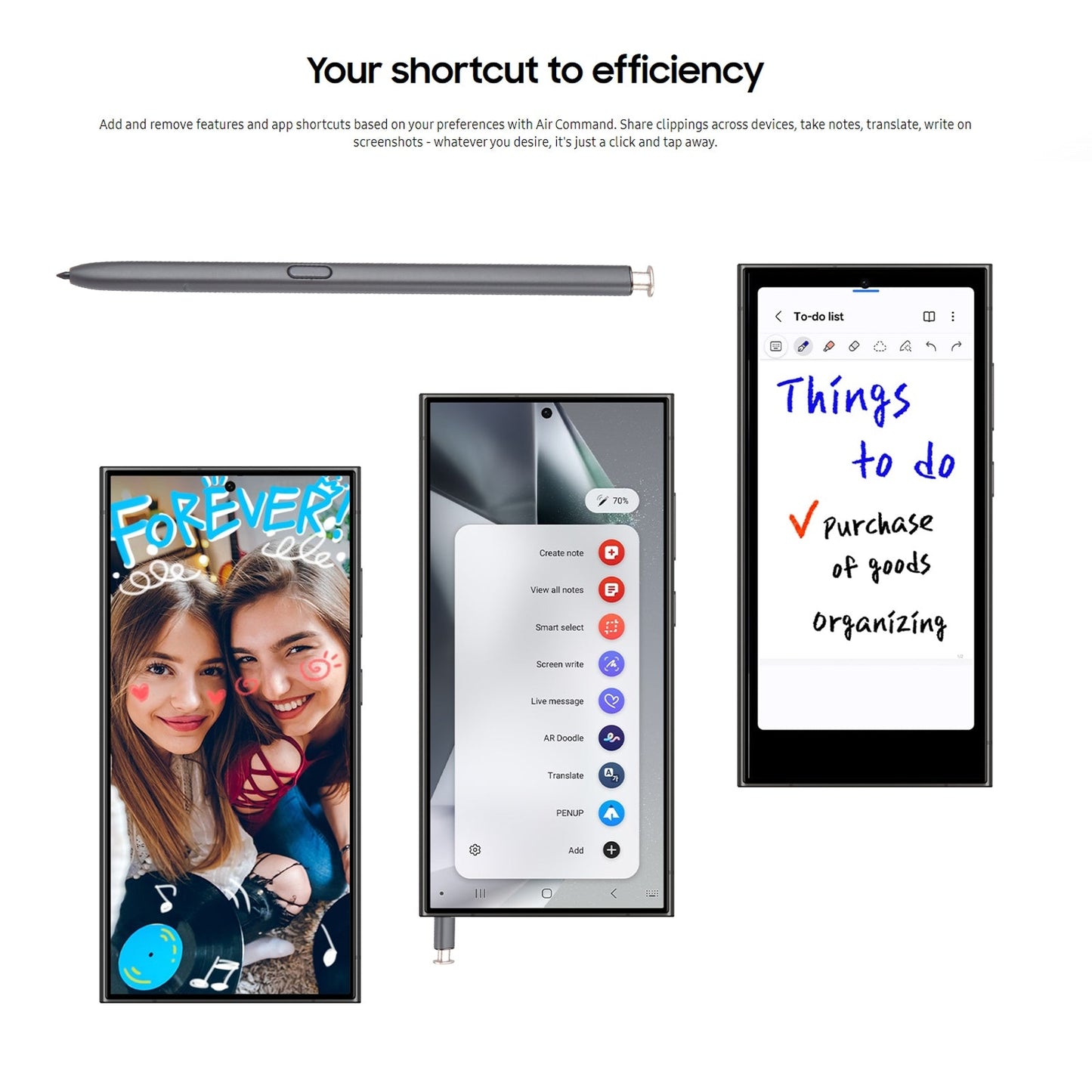 For Samsung Galaxy S24 Ultra 5G High Sensitivity Universal Capacitive Stylus Pen(Black)