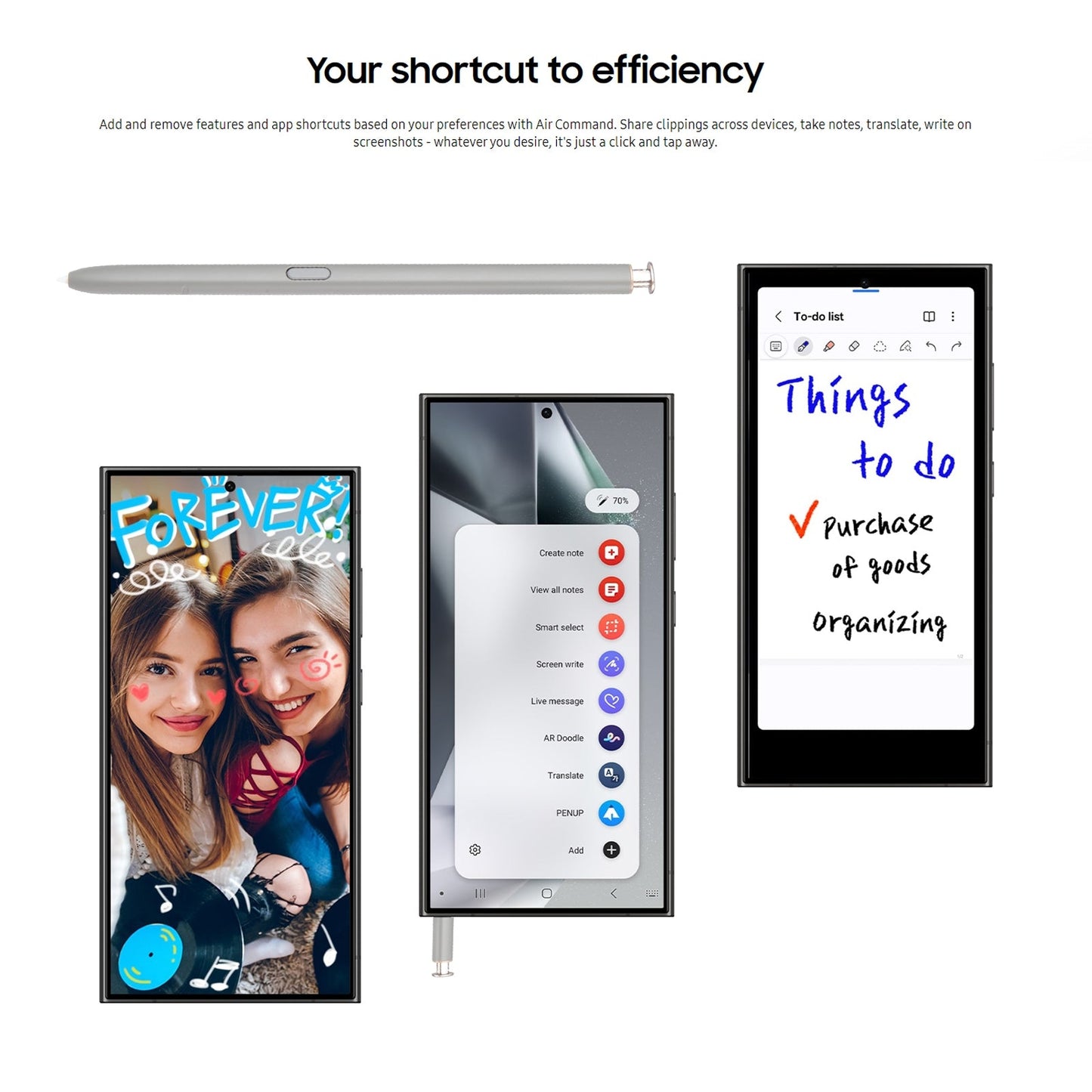 For Samsung Galaxy S24 Ultra 5G High Sensitivity Universal Capacitive Stylus Pen(Grey)