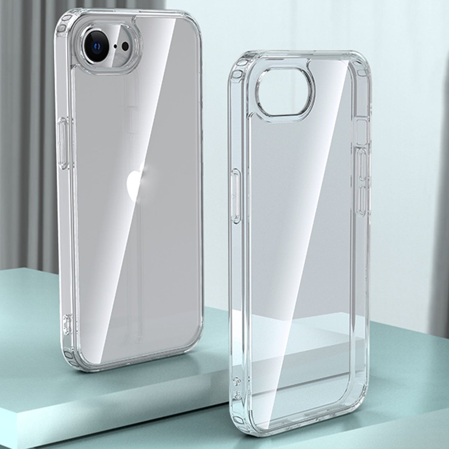 For iPhone 16e Armor Clear TPU Hard PC Phone Case(Clear)