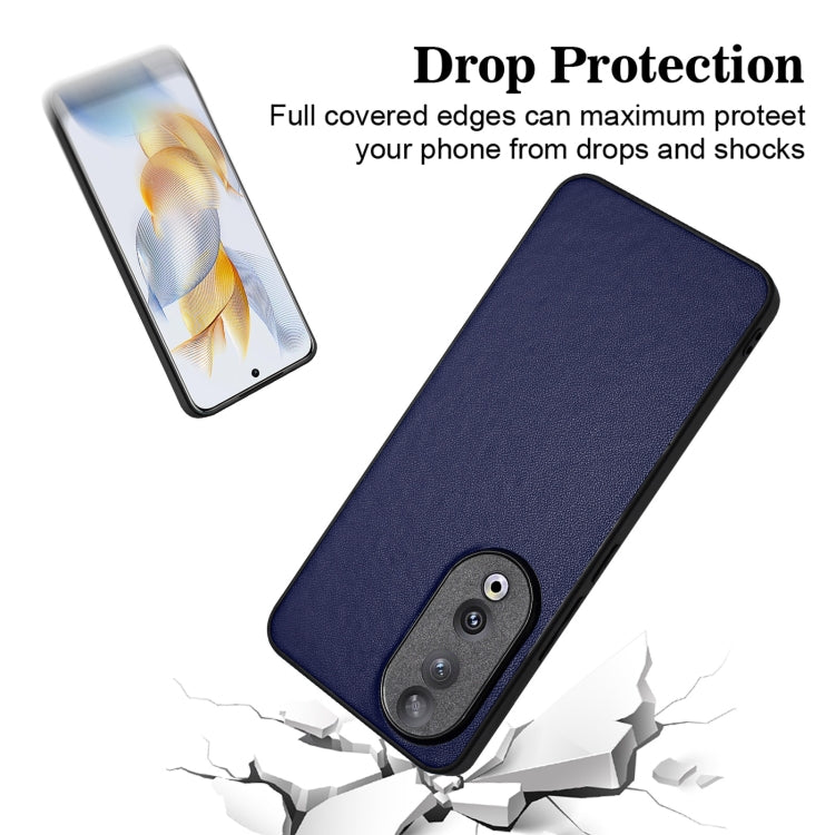For Honor 90 R20 Leather Pattern Phone Single Case(Blue)