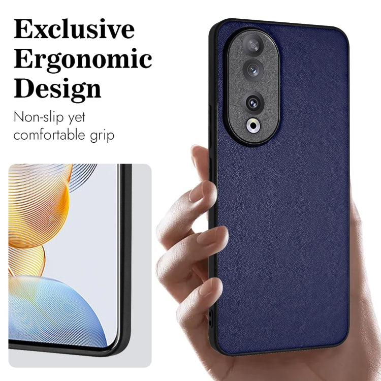 For Honor 90 R20 Leather Pattern Phone Single Case(Blue)