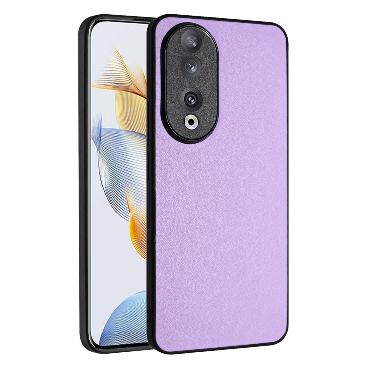 For Honor 90 R20 Leather Pattern Phone Single Case(Purple)
