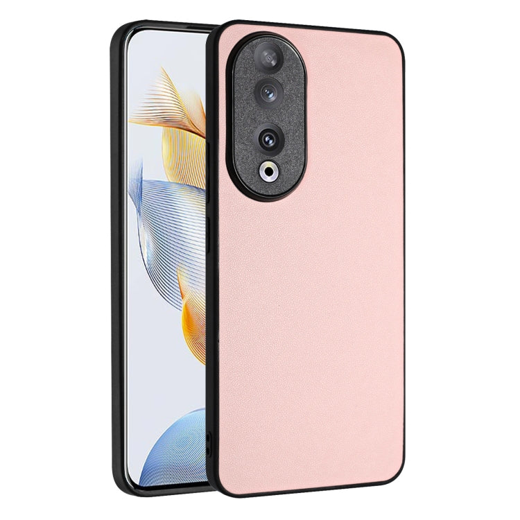 For Honor 90 R20 Leather Pattern Phone Single Case(Pink)