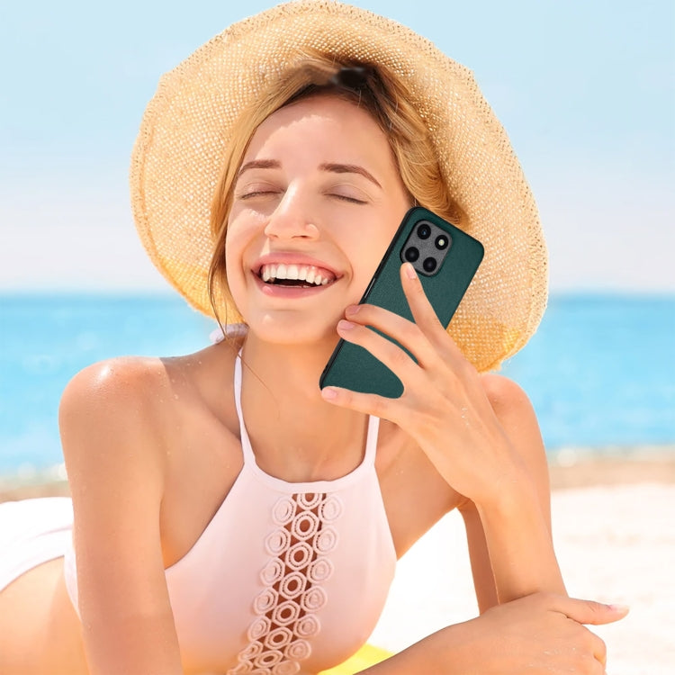 For Honor X6a Global R20 Leather Pattern Phone Single Case(Green)