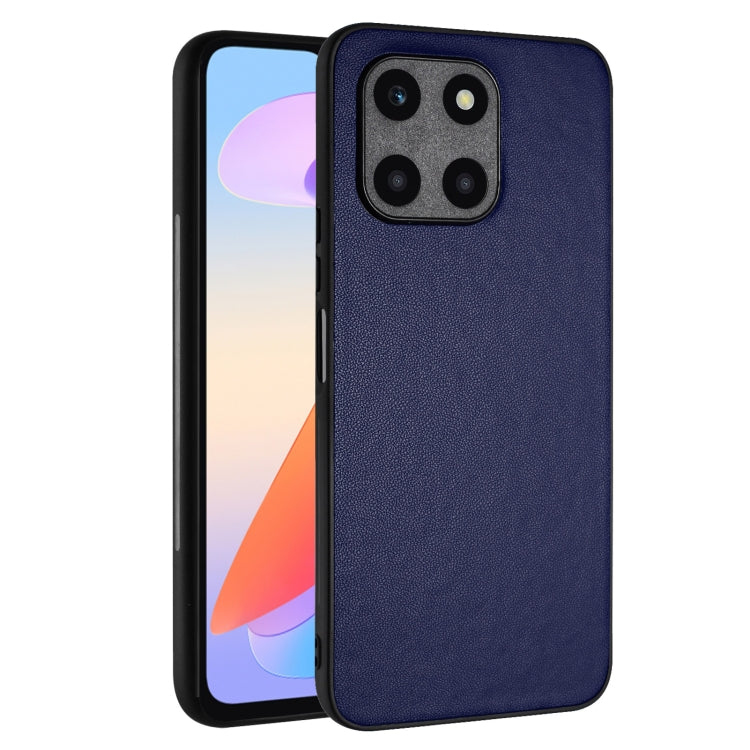 For Honor X6a Global R20 Leather Pattern Phone Single Case(Blue)