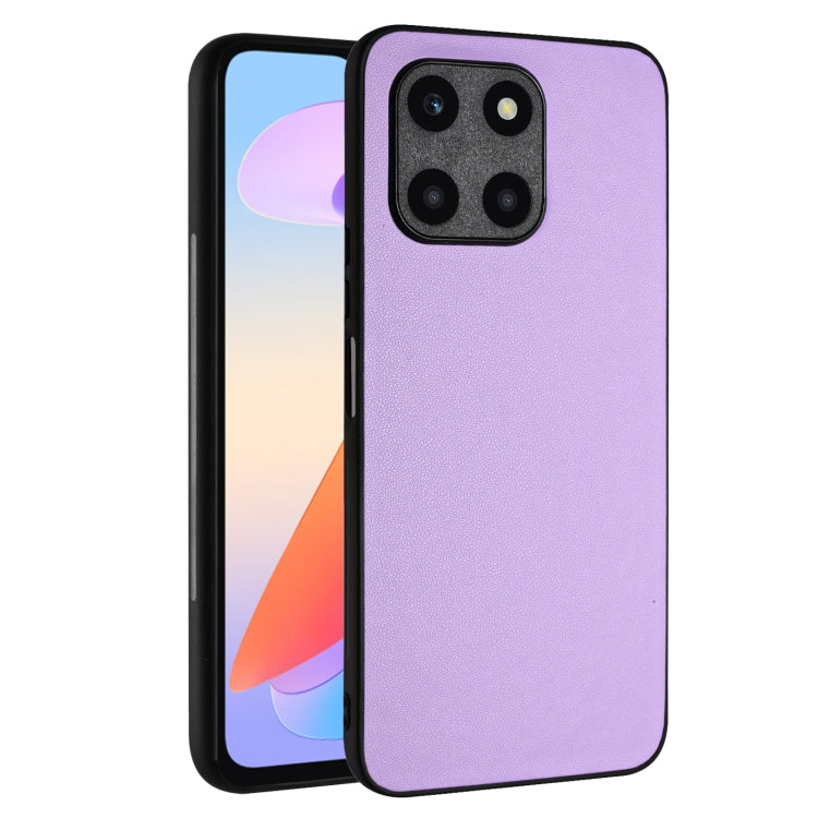 For Honor X6a Global R20 Leather Pattern Phone Single Case(Purple)