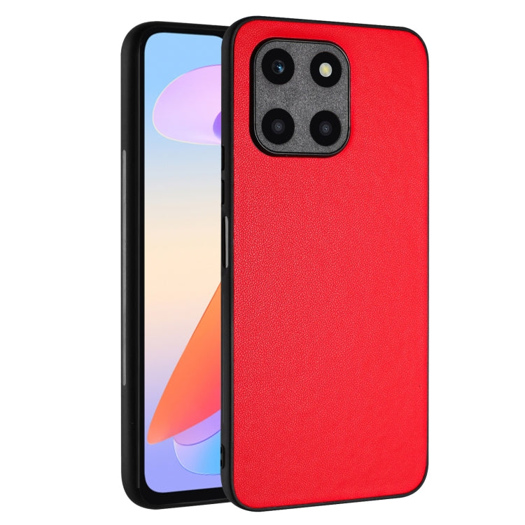 For Honor X6a Global R20 Leather Pattern Phone Single Case(Red)