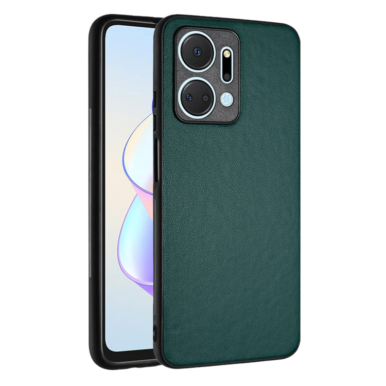 For Honor X7a/Play7T R20 Leather Pattern Phone Single Case(Green)