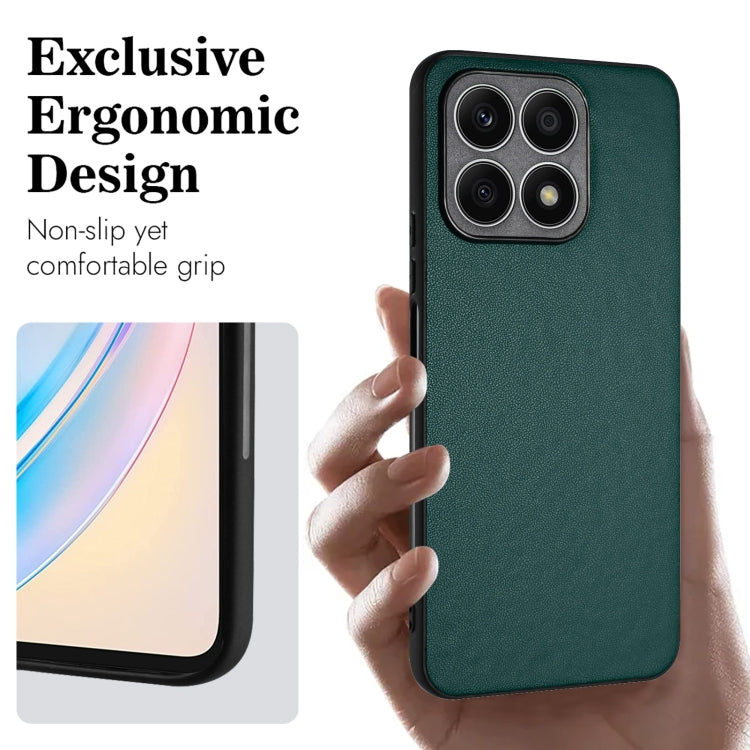For Honor X8a R20 Leather Pattern Phone Single Case(Green)