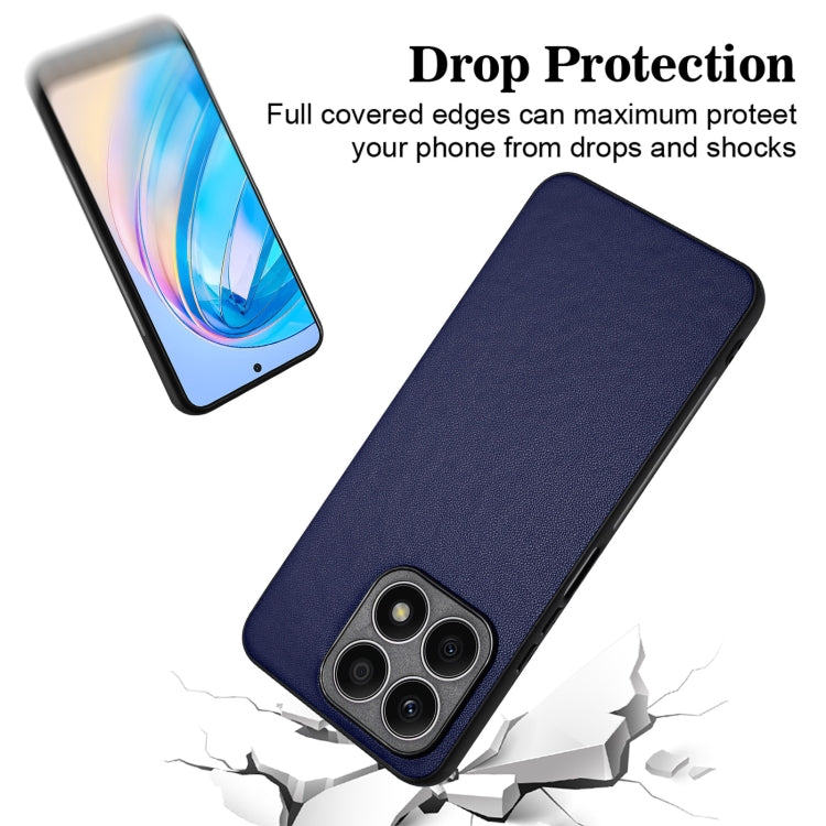 For Honor X8a R20 Leather Pattern Phone Single Case(Blue)