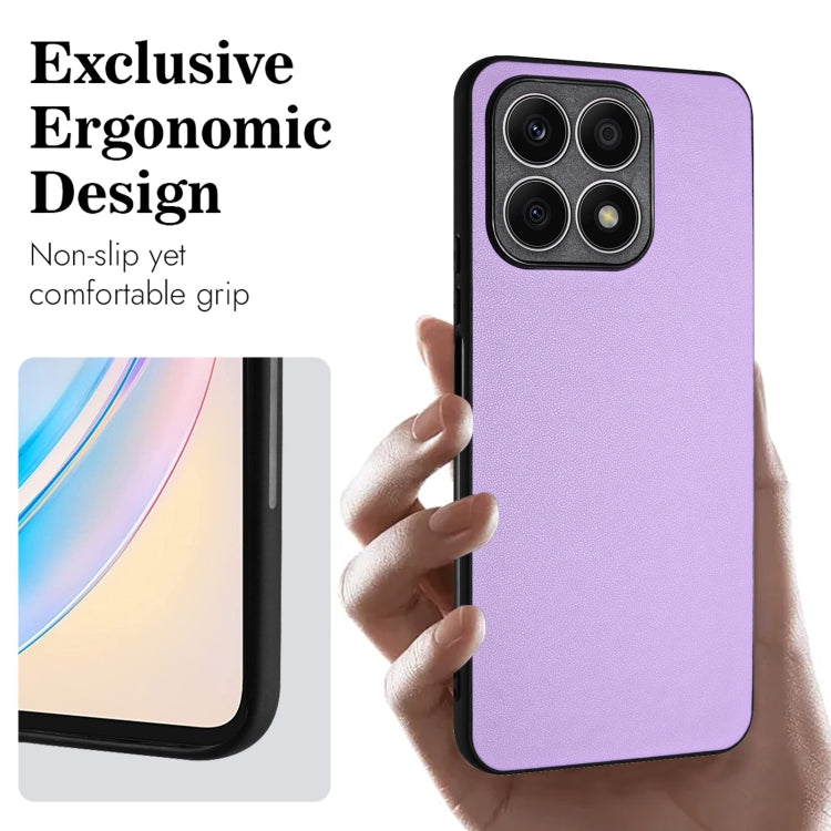 For Honor X8a R20 Leather Pattern Phone Single Case(Purple)