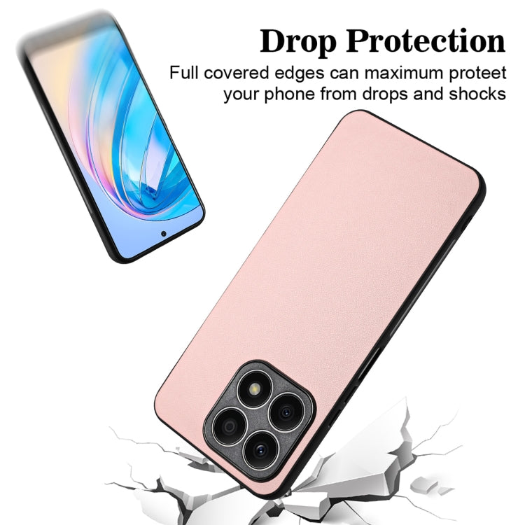 For Honor X8a R20 Leather Pattern Phone Single Case(Pink)