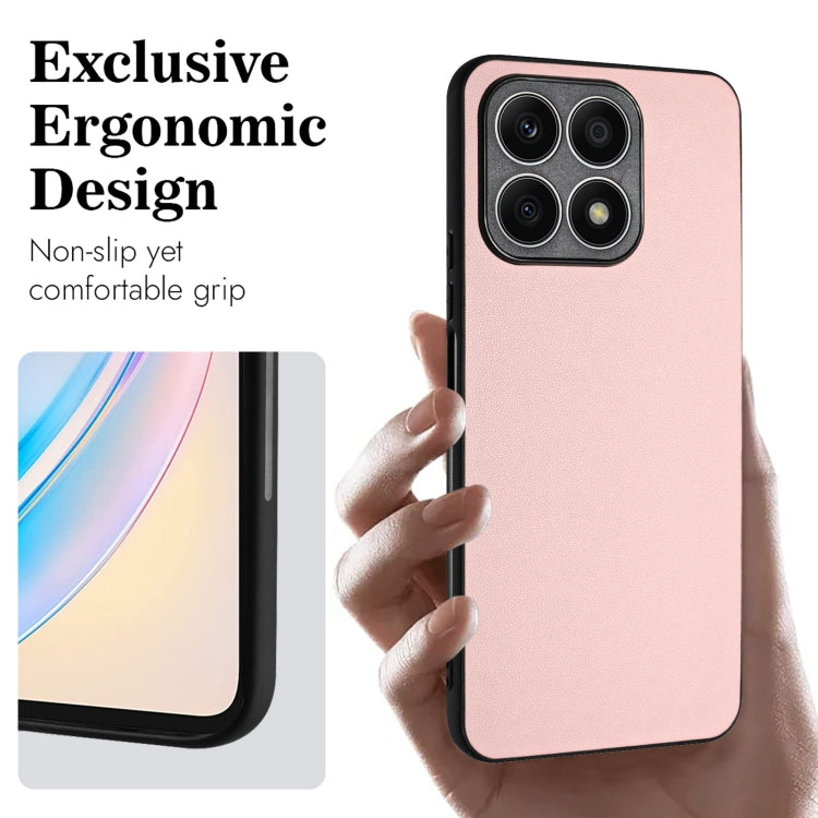 For Honor X8a R20 Leather Pattern Phone Single Case(Pink)