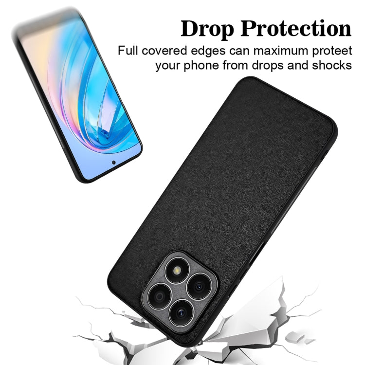For Honor X8a R20 Leather Pattern Phone Single Case(Black)