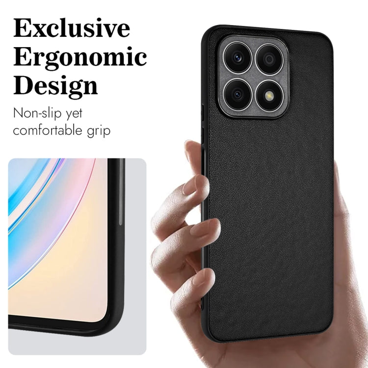 For Honor X8a R20 Leather Pattern Phone Single Case(Black)