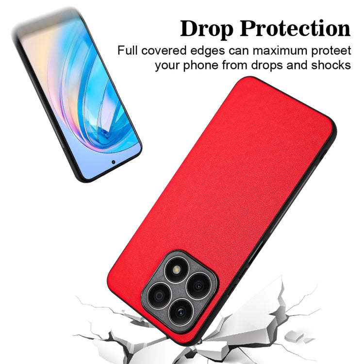 For Honor X8a R20 Leather Pattern Phone Single Case(Red)