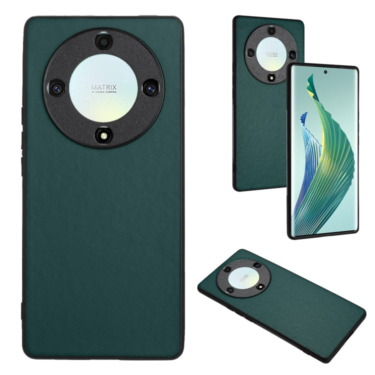 For Honor X9a/Magic5 Lite R20 Leather Pattern Phone Single Case(Green)