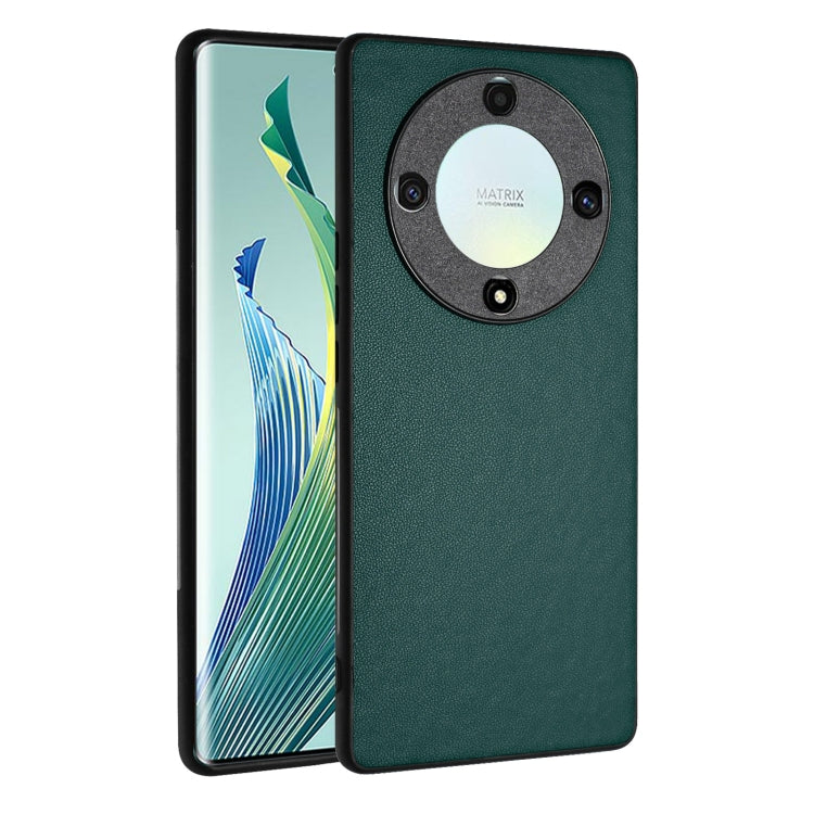For Honor X9a/Magic5 Lite R20 Leather Pattern Phone Single Case(Green)