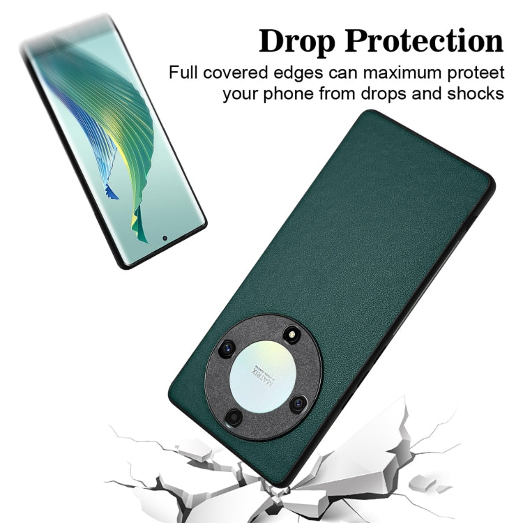 For Honor X9a/Magic5 Lite R20 Leather Pattern Phone Single Case(Green)