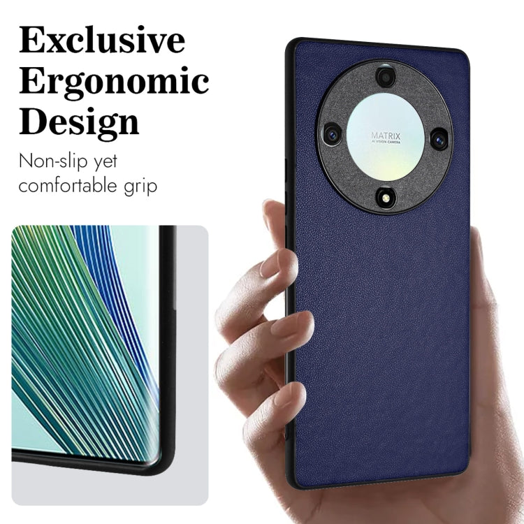 For Honor X9a/Magic5 Lite R20 Leather Pattern Phone Single Case(Blue)