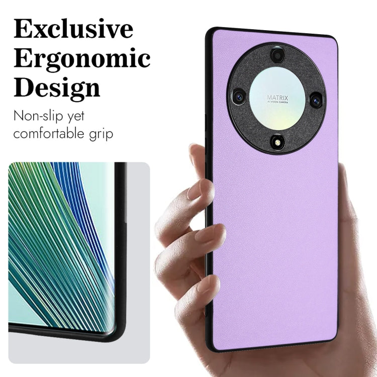 For Honor X9a/Magic5 Lite R20 Leather Pattern Phone Single Case(Purple)