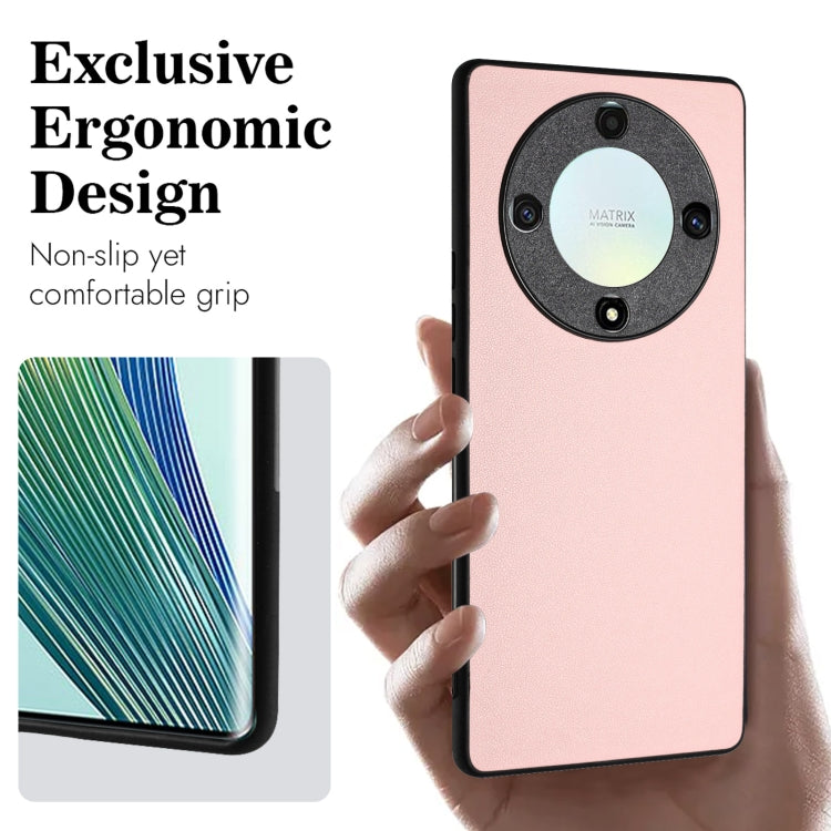 For Honor X9a/Magic5 Lite R20 Leather Pattern Phone Single Case(Pink)